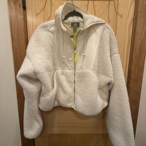 Converse Cream and White Teddy Jacket